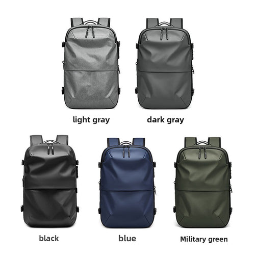 Expandable Vacuum Compression Travel Backpack with Electric Air Pump